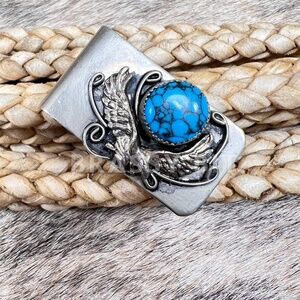 Vintage Western Style Turquoise Money Clip